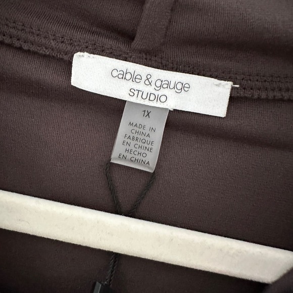 Cable & Gauge Tops Cable Gauge Velour Full Zip Hooded Athleisure